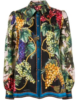Autumn print buttoned shirt