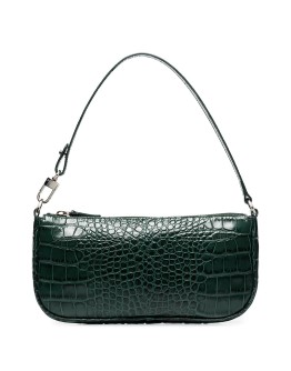 crocodile-effect shoulder bag