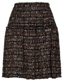pleated tweed skirt
