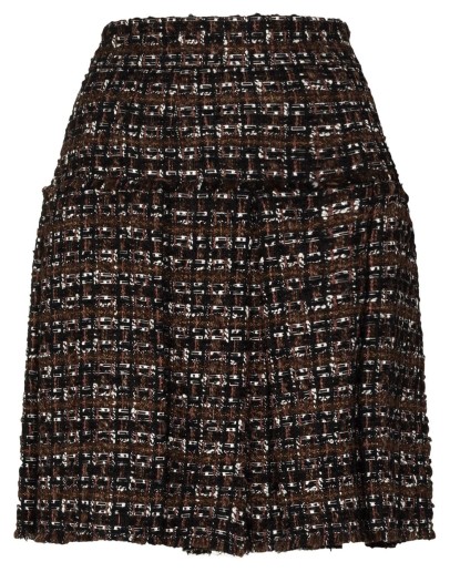 pleated tweed skirt