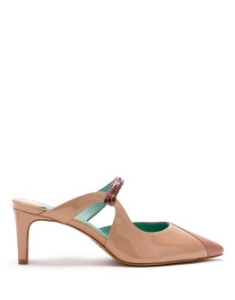 patent leather Marrakesh mules
