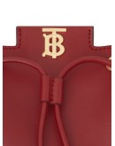 Monogram motif leather bucket bag