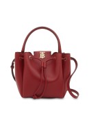 Monogram motif leather bucket bag