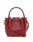 Monogram motif leather bucket bag