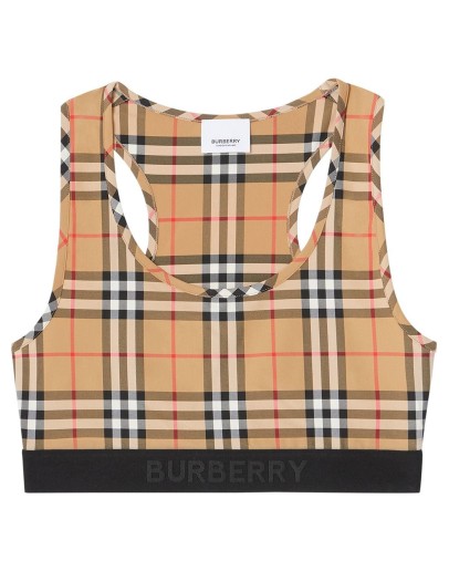 Vintage Check sports bra
