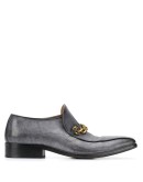 chain square toe loafers