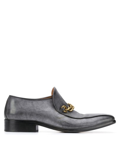 chain square toe loafers