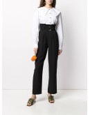 high waist belt trousers