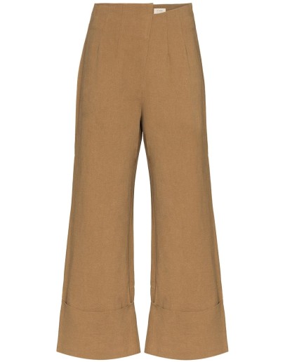 Kazashi high waist cropped trousers