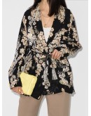 floral jacquard kimono jacket