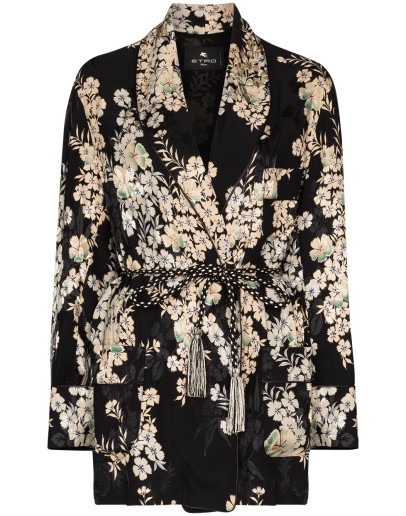 floral jacquard kimono jacket
