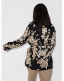 floral jacquard kimono jacket