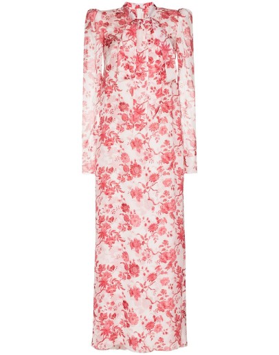 Unconditional floral-print silk dress