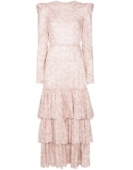 Liberty tiered paisley-print dress