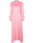 Firefly ruffled silk maxi dress