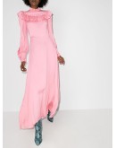 Firefly ruffled silk maxi dress