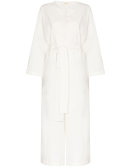 Osamu cotton and linen-blend jumpsuit
