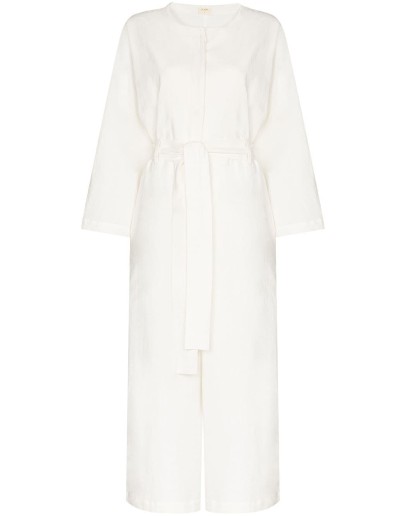 Osamu cotton and linen-blend jumpsuit