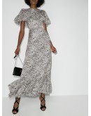 Bombette floral-print silk dress