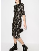 Cate floral-jacquard midi dress