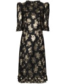 Cate floral-jacquard midi dress