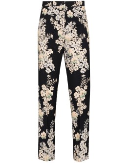 floral-print straight-leg trousers