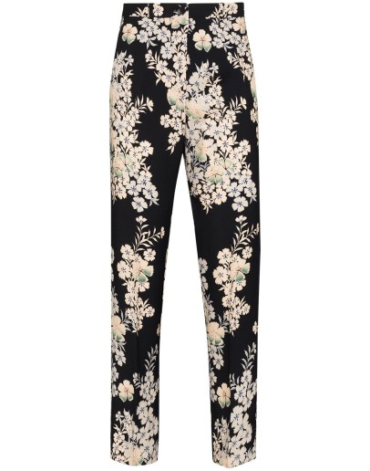 floral-print straight-leg trousers