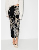 floral-print straight-leg trousers
