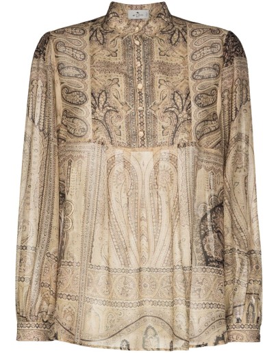 paisley-print blouse