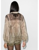 paisley-print blouse