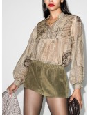 paisley-print blouse