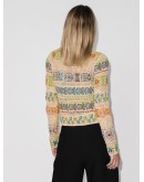 cropped open-knit jumper