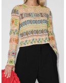 cropped open-knit jumper