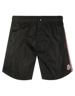 logo-patch swim shorts