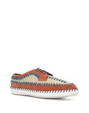 contrast stitching lace-up shoes