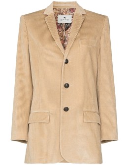 single-breasted corduroy blazer