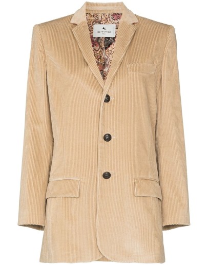 single-breasted corduroy blazer