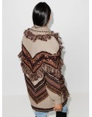 fringe intarsia-knit cardigan