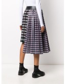 tartan-print asymmetric skirt 