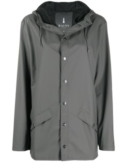 drawstring hooded coat