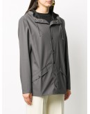 drawstring hooded coat