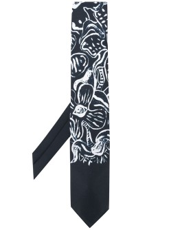 flowers silk tie