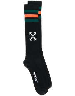 Arrows ribbed-knit sport socks