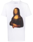 Blurred Monalisa print T-shirt