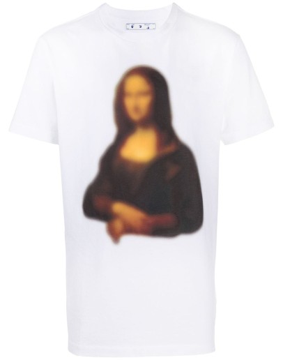 Blurred Monalisa print T-shirt
