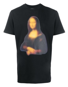 Blurred Monalisa print T-shirt