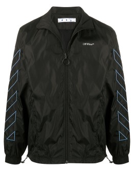 diagonal stripes zipped jacket