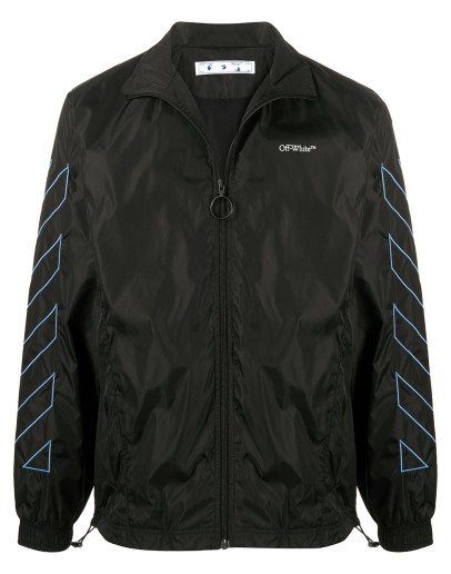 diagonal stripes zipped jacket