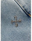 bleached-effect slim-fit jeans