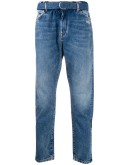slim low crotch jeans